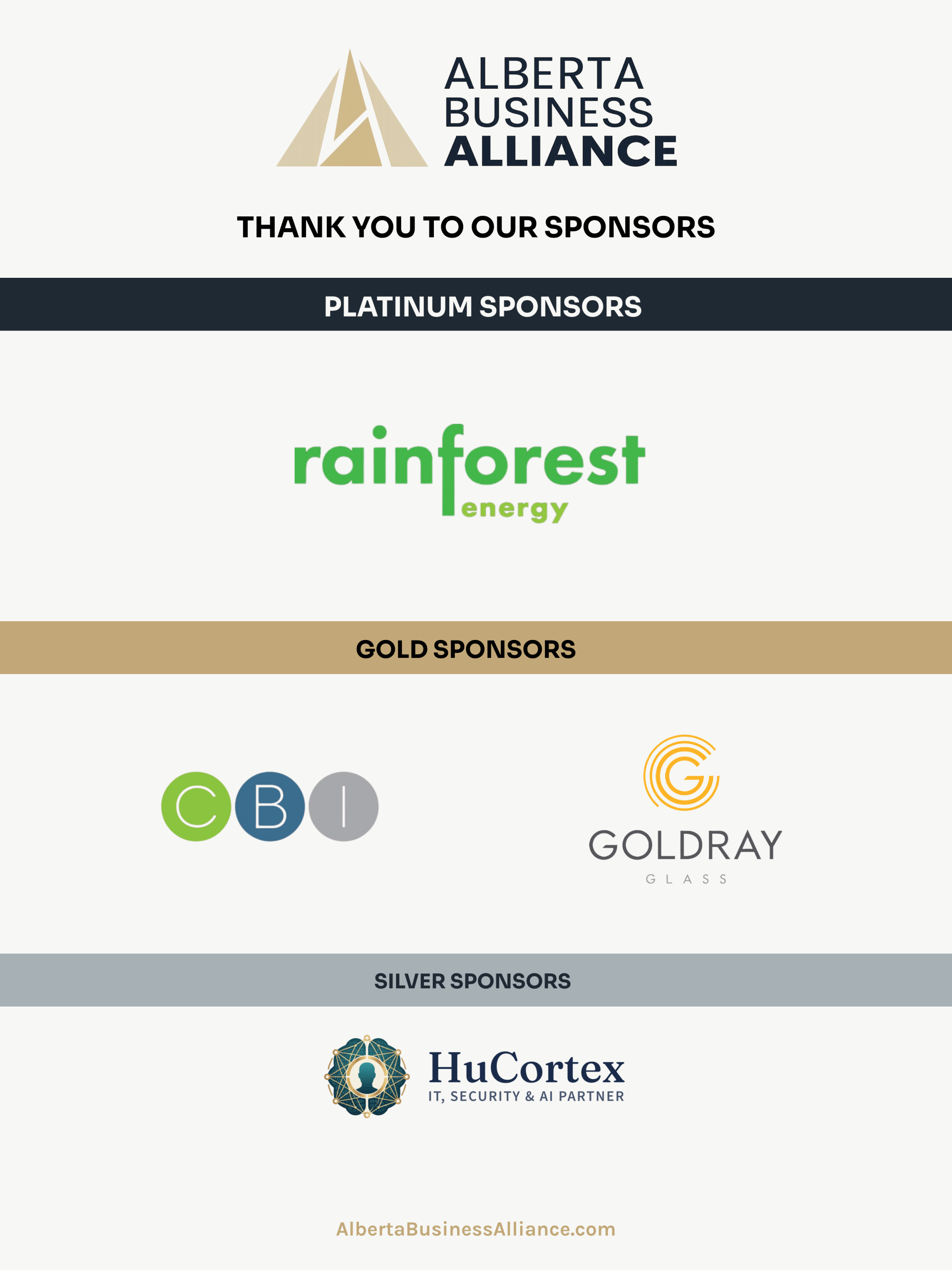 October 21, 2026 Event Sponsors